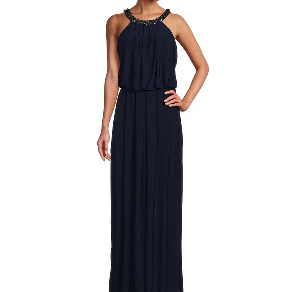 NWT Navy formal still on the hanger.  Looking for a formal event to go to.
